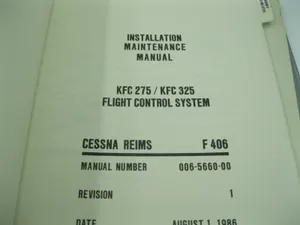 Bendix King KFC-275/325 Installation Manual Cessna Reims F406 Rev 1 006-5660-00